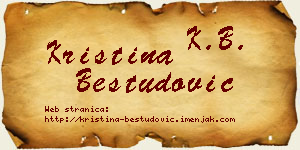 Kristina Bestudović vizit kartica
